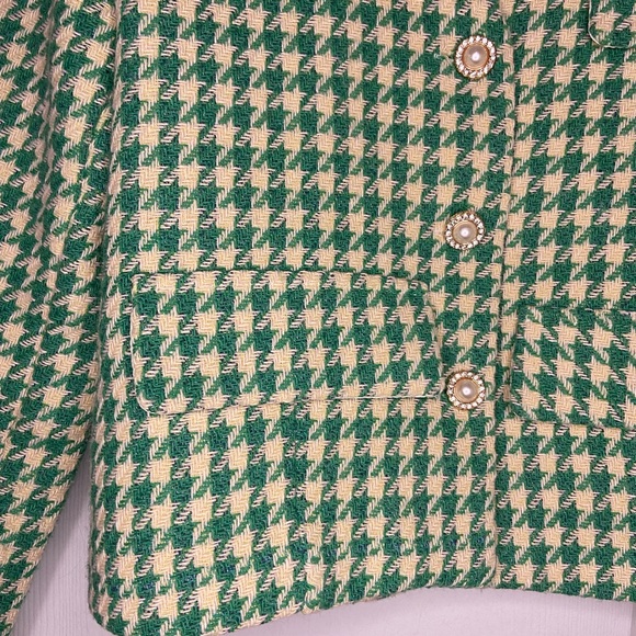 Youyameiduo Houndstooth Blazer with Fancy Button - Picture 2 of 5